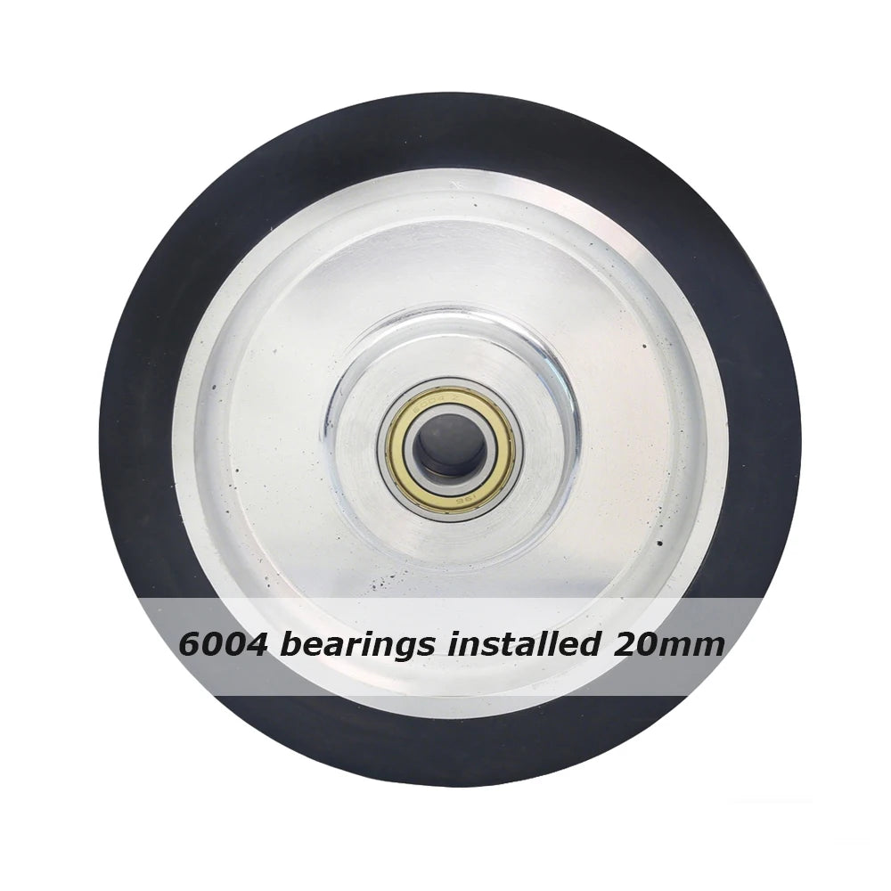 1 piece 200*50mm Rubber Coated Aluminum Contact Wheel 8x2 inch Belt Grinder Rubber Wheel 70A 90A
