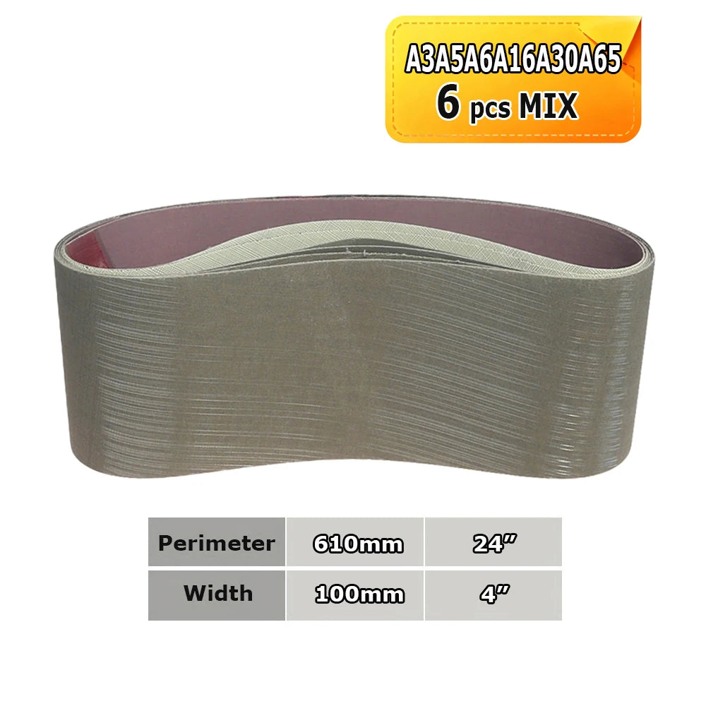 610x100mm Sanding Belts 24"x4" Abrasive Polishing Bands Non-woven Nylon Fiber, Wool Felt, 305EA A3 A5, 237AA A6 A16 A30 A65