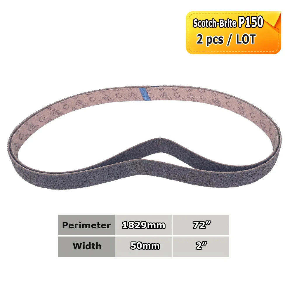 2x72" Abrasive Sanding Belts 1829x50mm, Non-woven Nylon Fiber, Wool Felt, 305EA A3 A5, 237AA A6 A16 A30 A65