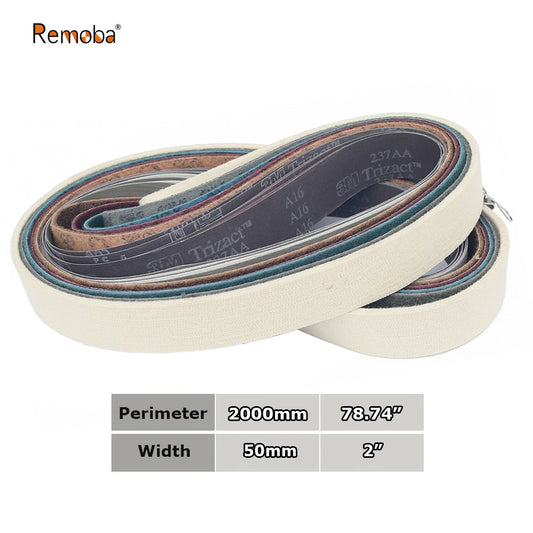 2000x50mm Polishing Sanding Belts Belt Grinder Accessories, Non-woven Nylon Fiber, Wool Felt, 305EA A3 A5, 237AA A6 A16 A30 A65
