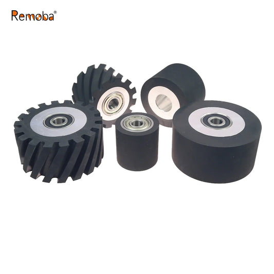 1 piece Dia.50mm/75mm/100mm*50mm Width Small Rubber Coated Aluminum Wheel Belt Grinder Idler Active Contact Wheel
