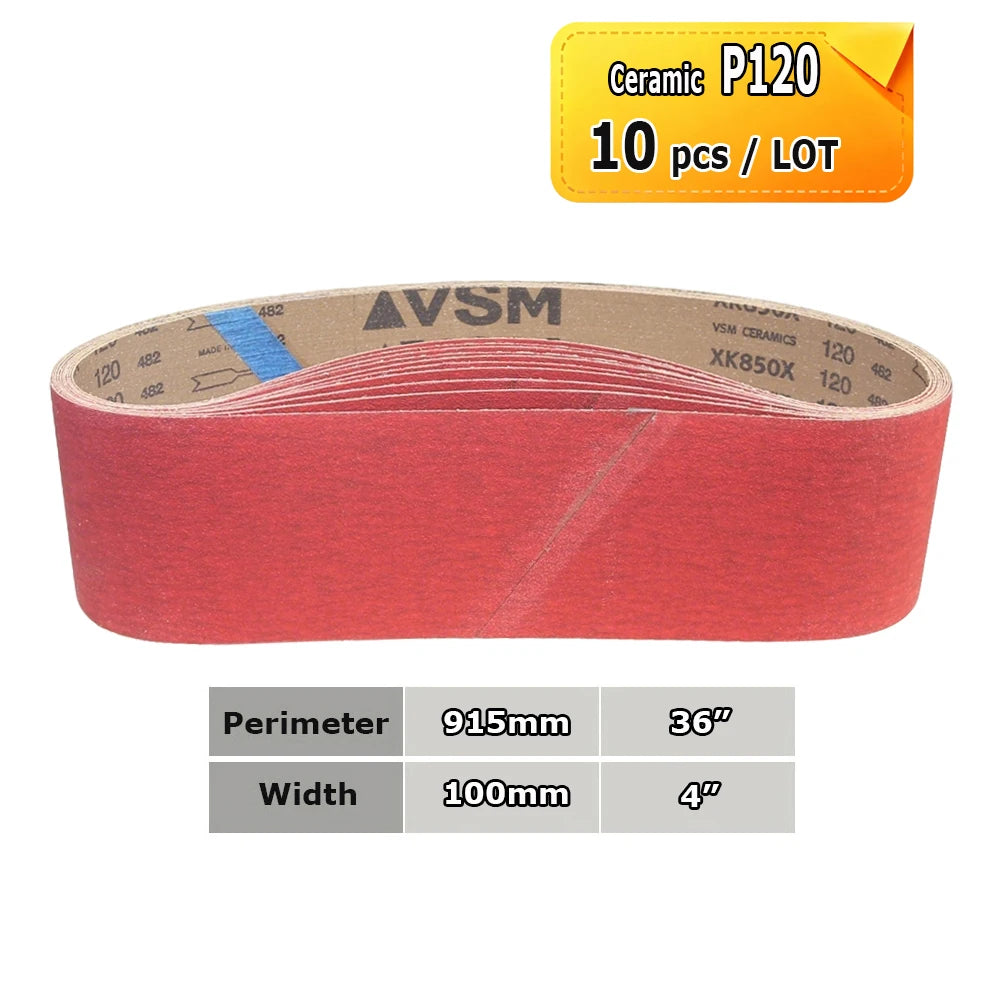 915x100mm Abrasive Sanding Belts 4"x36" Sander Bands Zirconia Ceramic Aluminum Oxide for Metal Grinding Woodworking Polishing