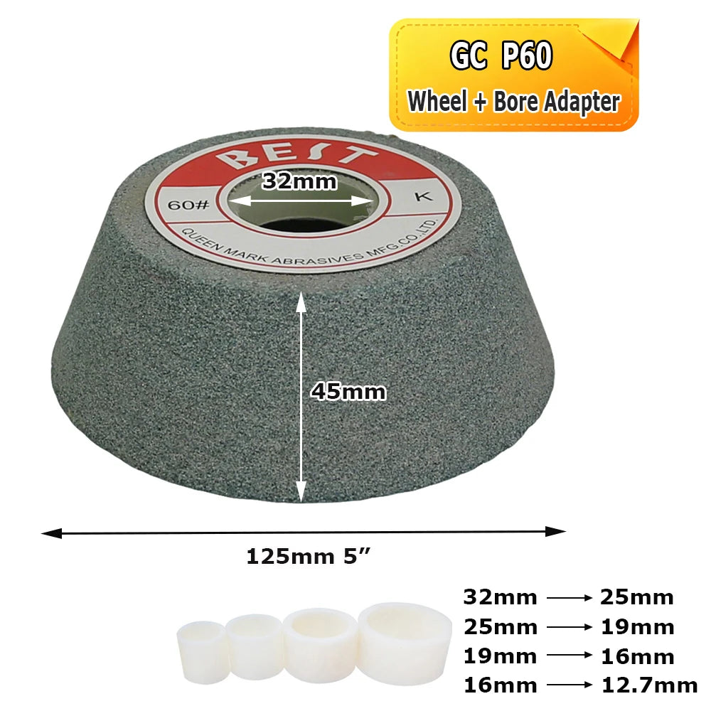 1 pc 125mm/5" WA/PA/GC Ceramic Bowl Abrasive Grinding Wheel for Steel Carbide Glass Polishing Precision Tool Sharpening