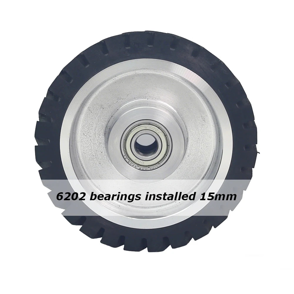 1 piece Dia.150mm*50mm Rubber Wheel Belt Grinder Contact Idler Active Wheel 6"x2" Sander Part