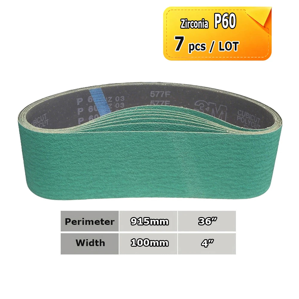 915x100mm Abrasive Sanding Belts 4"x36" Sander Bands Zirconia Ceramic Aluminum Oxide for Metal Grinding Woodworking Polishing