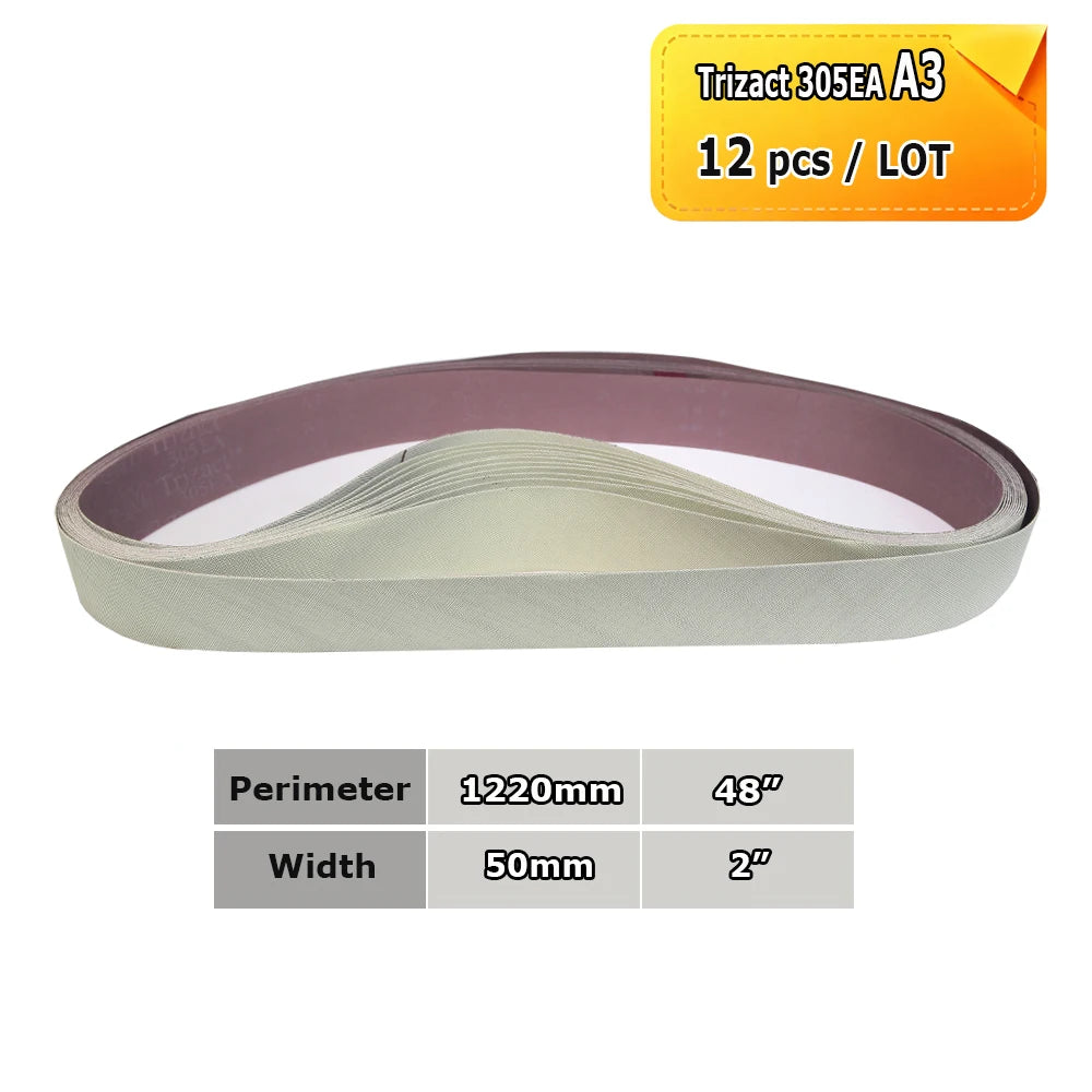 2x48" Grinder Polishing Belts 1220x50mm Sanding Bands, Non-woven Nylon Fiber, Wool Felt, 305EA A3 A5, 237AA A6 A16 A30 A65