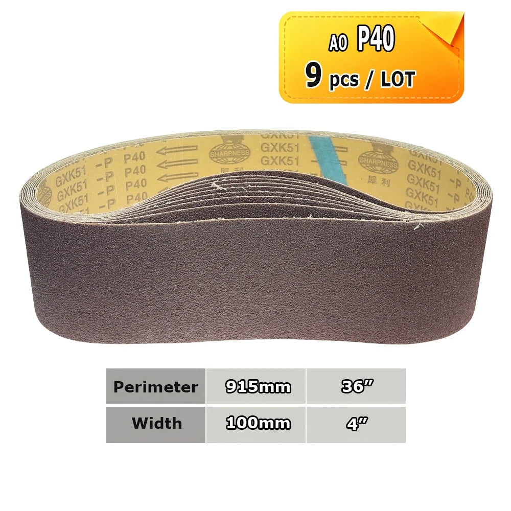 915x100mm Abrasive Sanding Belts 4"x36" Sander Bands Zirconia Ceramic Aluminum Oxide for Metal Grinding Woodworking Polishing
