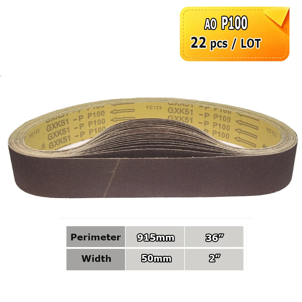 915x50mm Sanding Belts 2x36" Belt Grinder Abrasive Bands 291x50mm Wheel Sleeves for Knife Hard Metal Grinding Wood Polishing