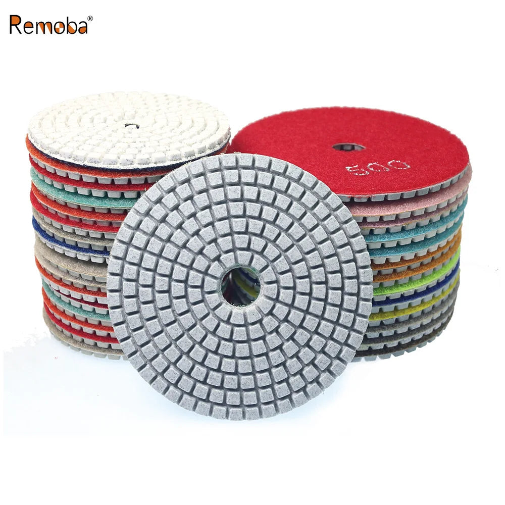 3"/4" Wet Grinding Discs Flexible Diamond Stone Polishing Pads for Ceramic Tiles Marble Finish