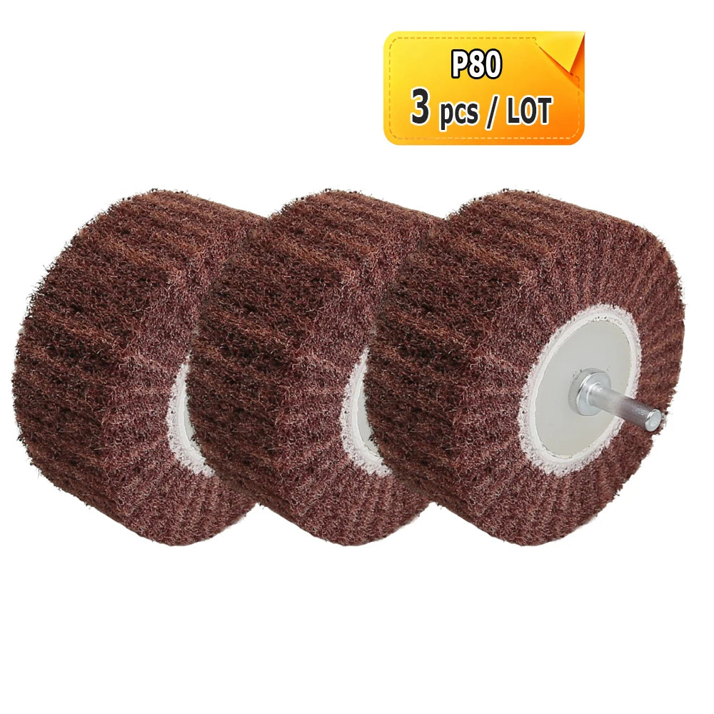 120x50mm M14 Non-woven Polishing Drum Wheel Angle Grinder Abrasive Grinding Wheel for Stainless Steel Finish