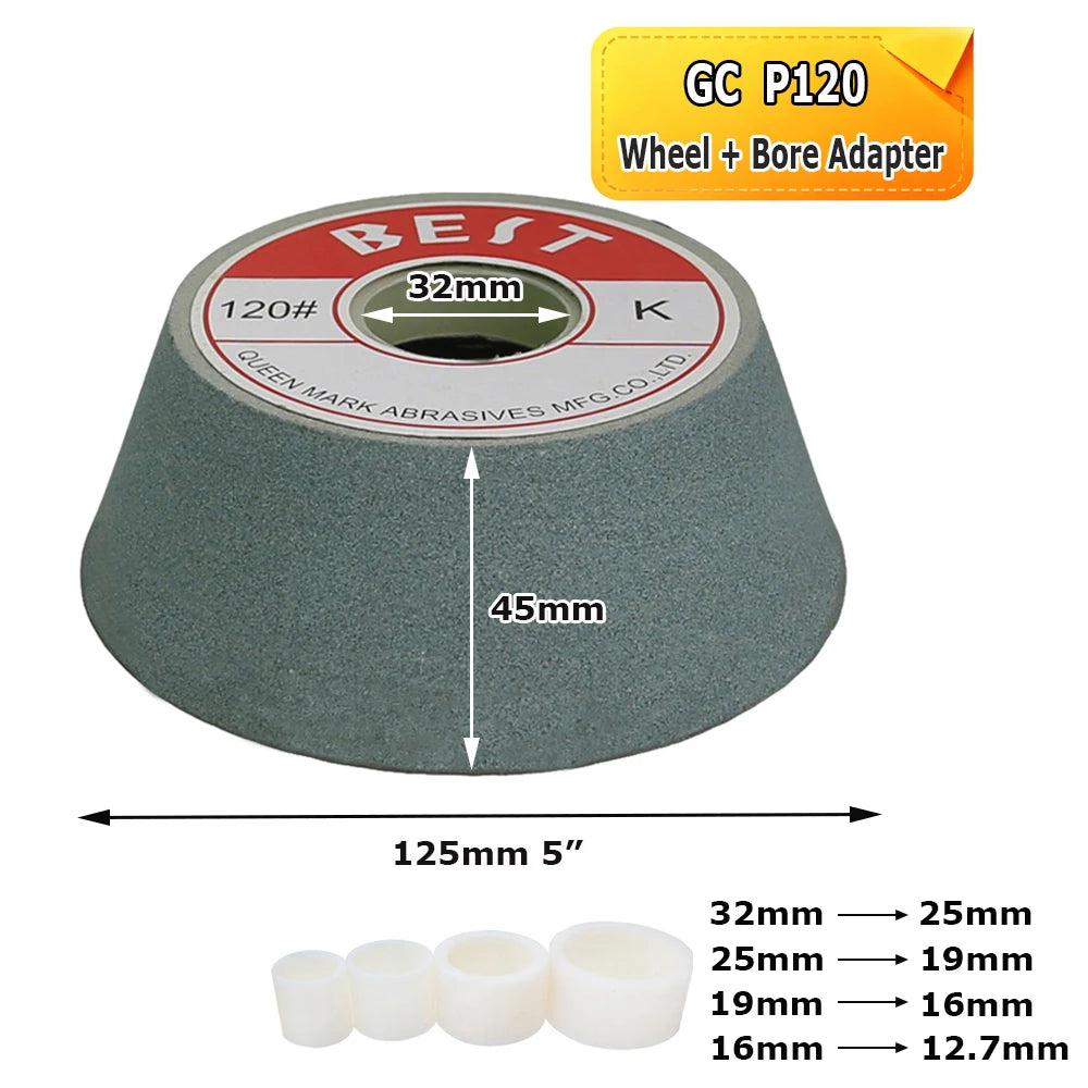 1 pc 125mm/5" WA/PA/GC Ceramic Bowl Abrasive Grinding Wheel for Steel Carbide Glass Polishing Precision Tool Sharpening