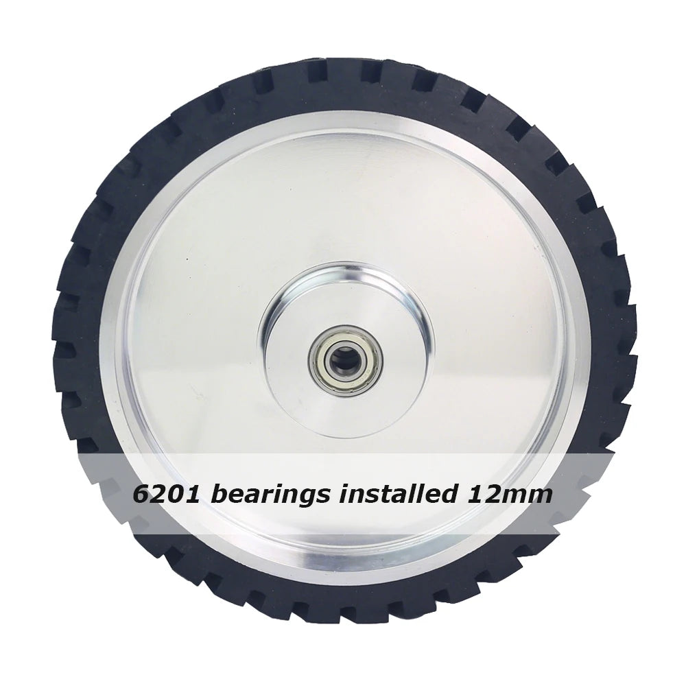 1 piece 10"*2" Rubber Contact Wheel 250x50mm Blet Grinder Idler Wheel Sanding Bands Polishing Wheel