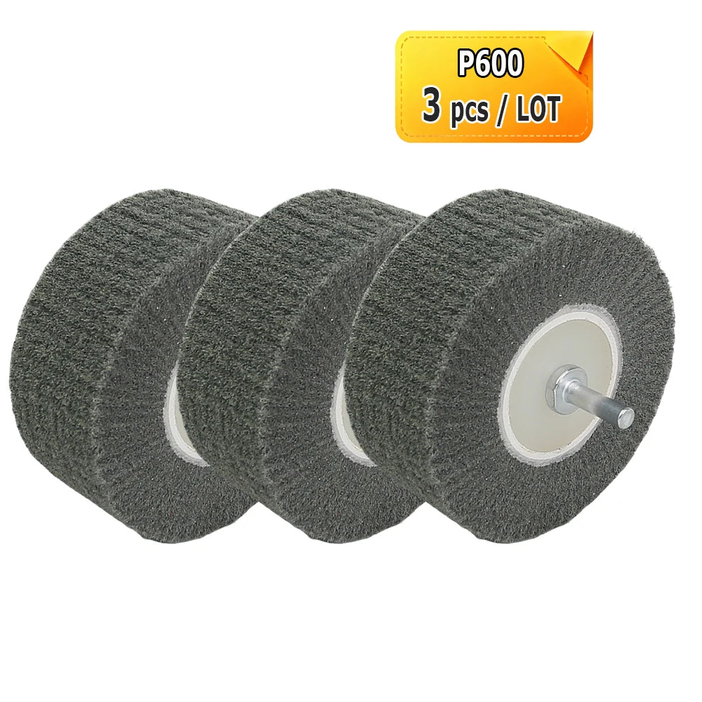 120x50mm M14 Non-woven Polishing Drum Wheel Angle Grinder Abrasive Grinding Wheel for Stainless Steel Finish