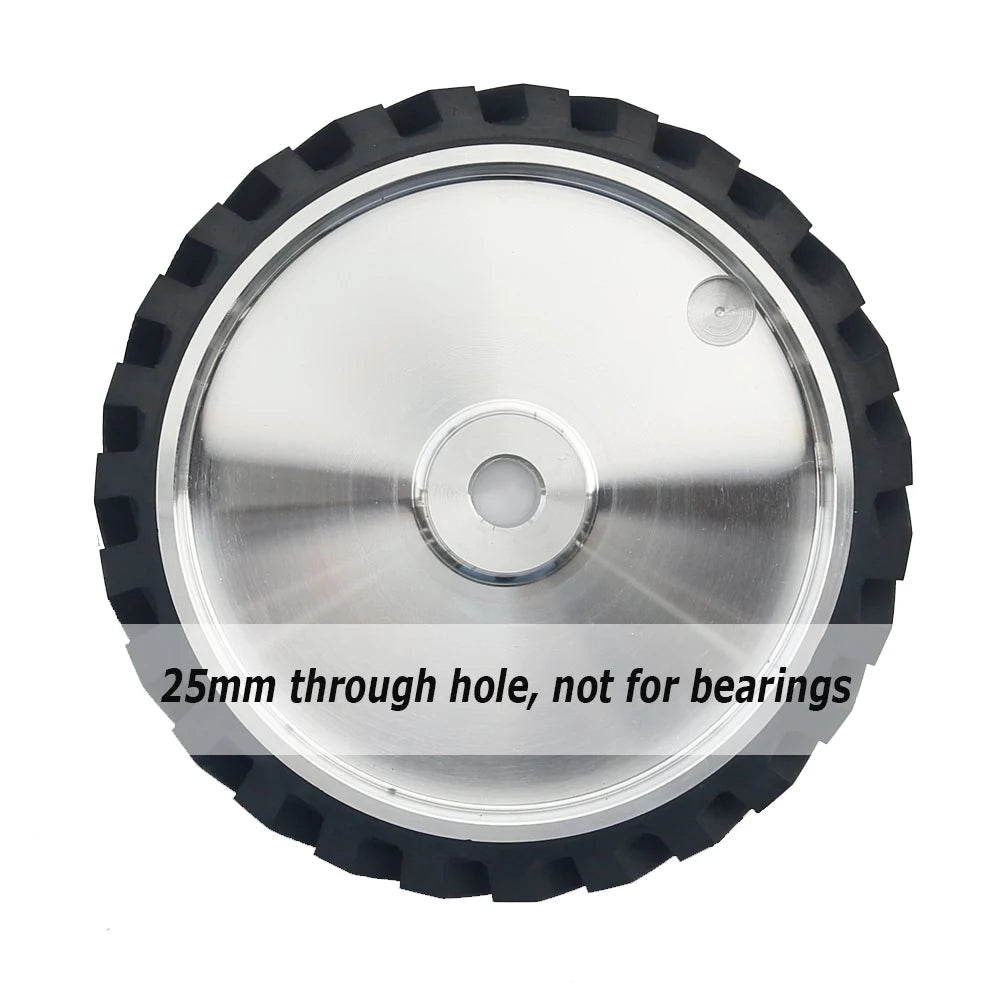 10“/12”/14“ Belt Grinder Contact Wheel 250/300/350mmx50mm Rubber Coated Wheel DIY Sander Parts