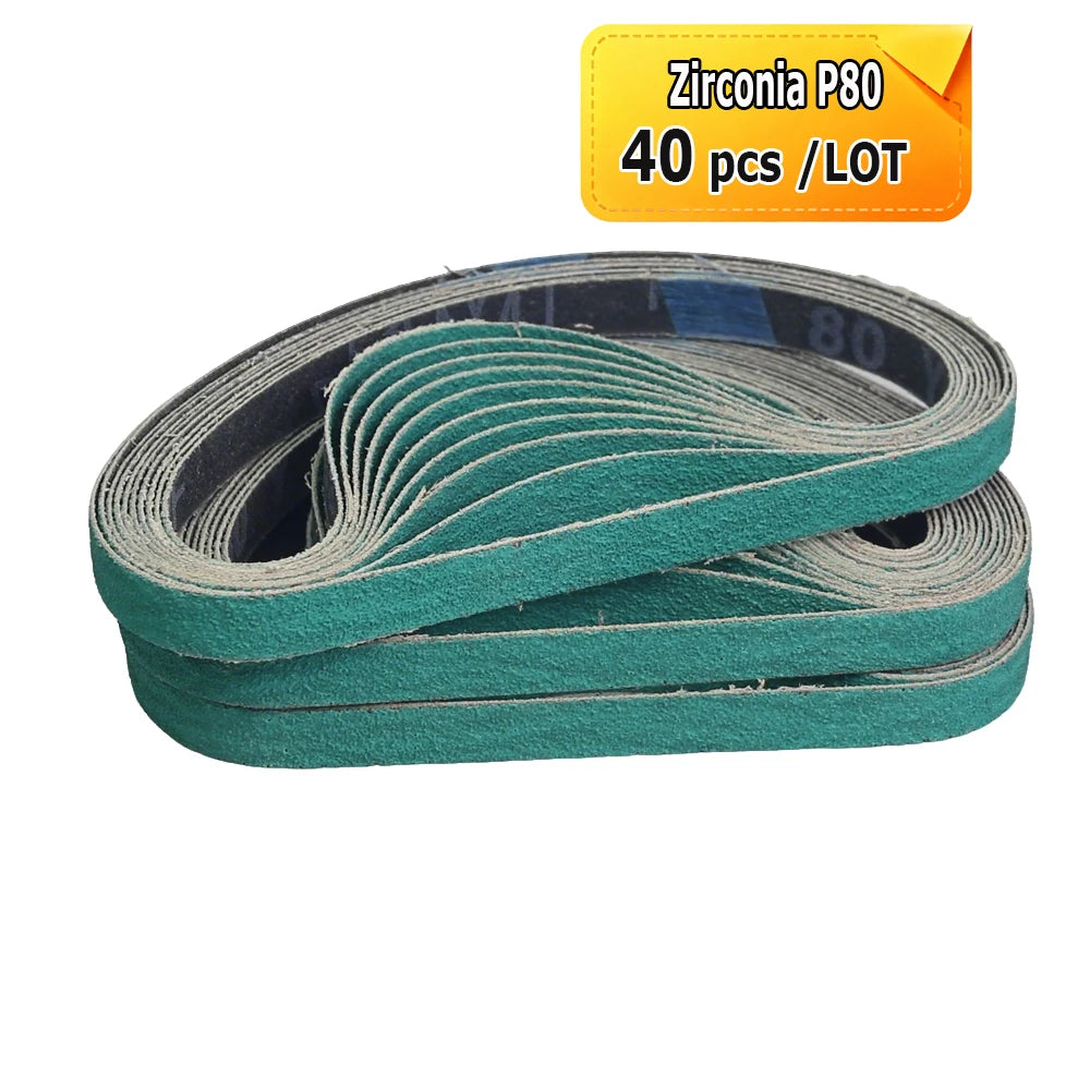 1/2 x 18" Sanding Belt 457x13mm Abrasive Grinding Belts Zirconia P40 - Aluminum Oxide P1200, A3 - A65, Non-woven Nylon Fiber
