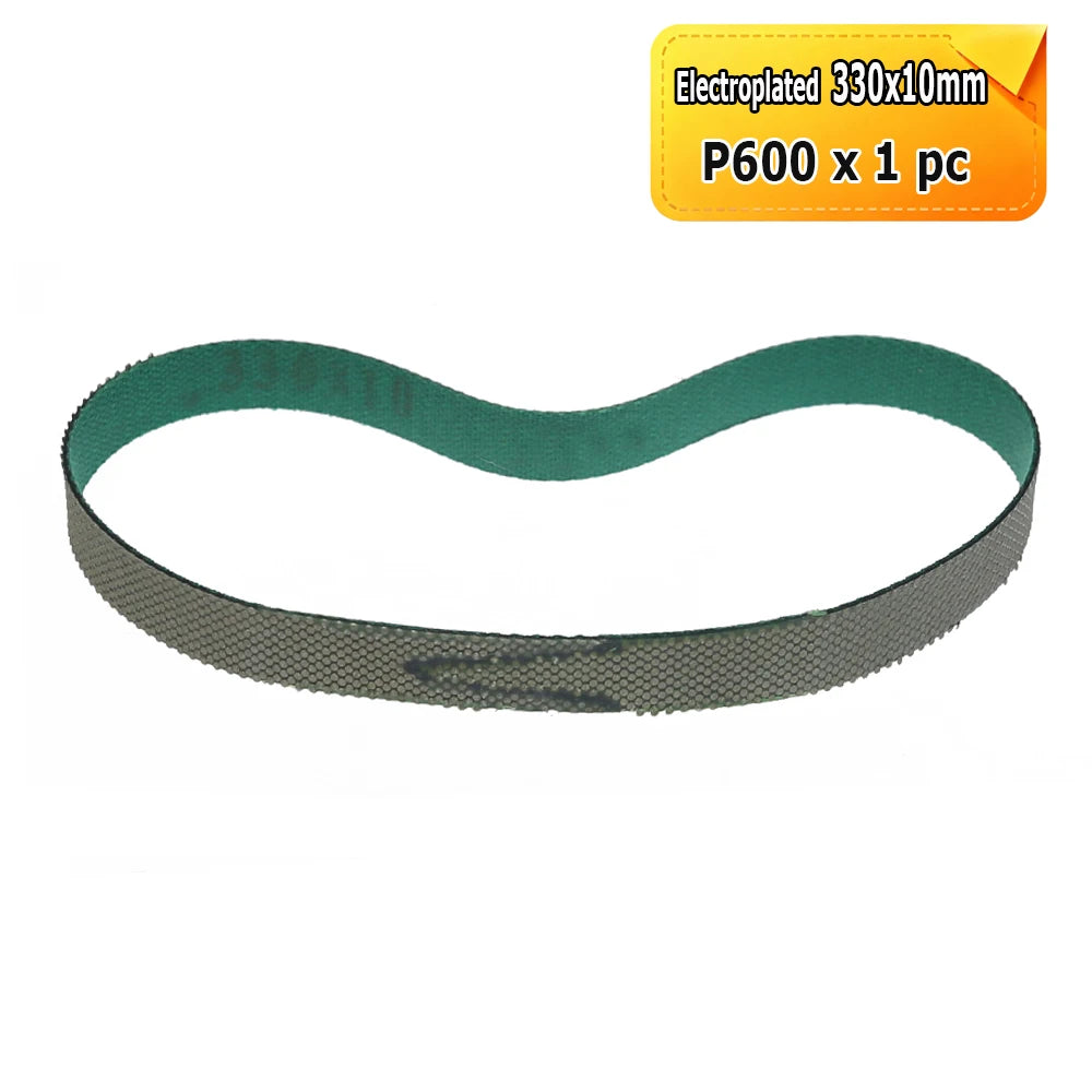 1 piece 330x10mm Electroplated Diamond Abrasive Sanding Belt for Grinding Polishing Glass Ceramics Gemstones Polysilicon