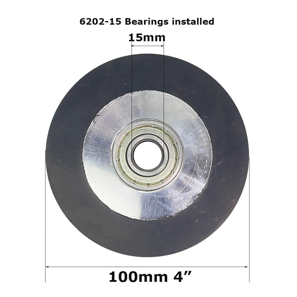 1 piece Dia.50mm/75mm/100mm*50mm Width Small Rubber Coated Aluminum Wheel Belt Grinder Idler Active Contact Wheel