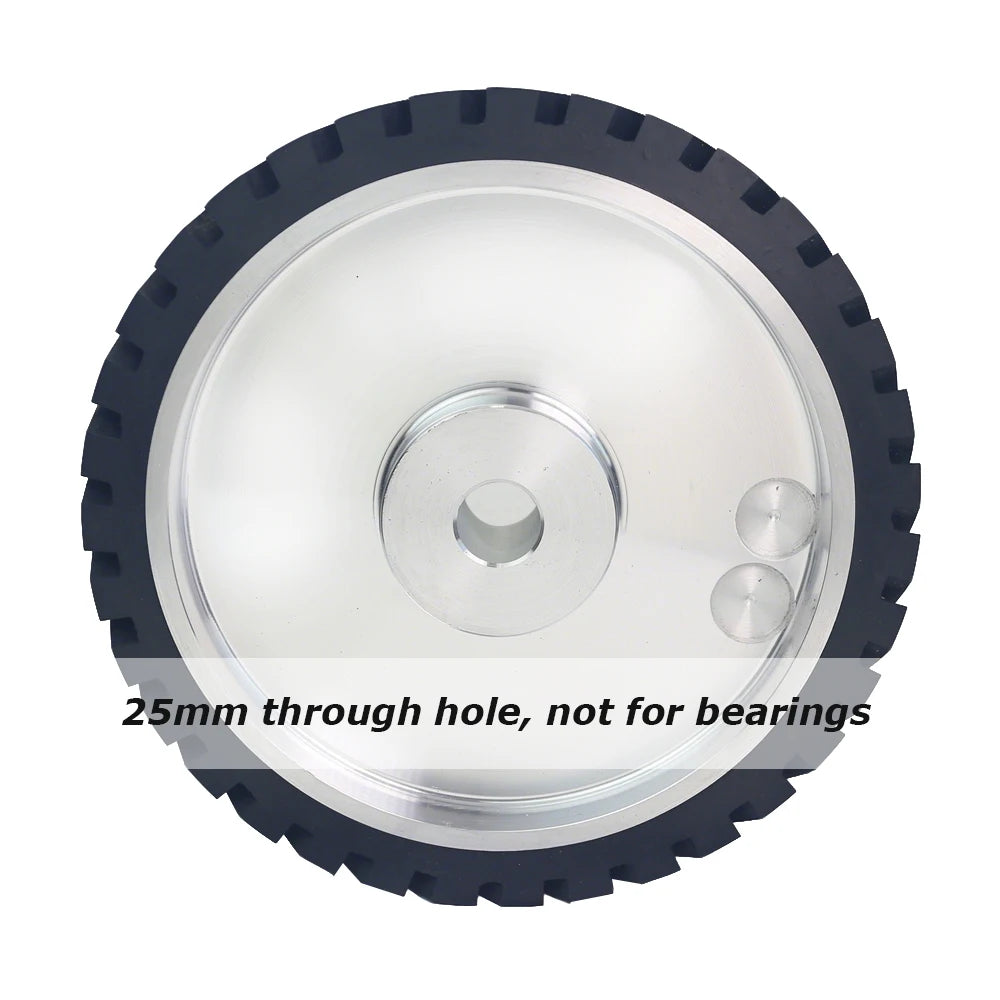 1 piece 10"*2" Rubber Contact Wheel 250x50mm Blet Grinder Idler Wheel Sanding Bands Polishing Wheel
