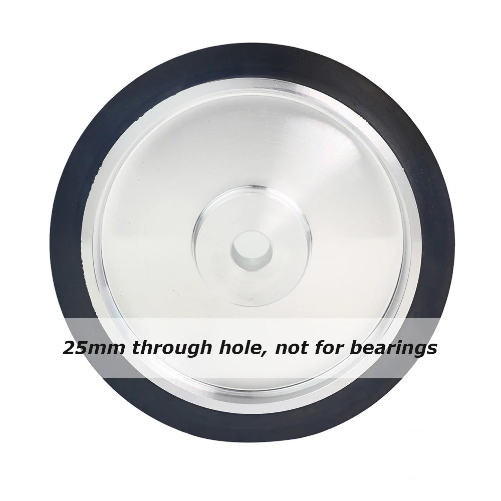 1 piece 10"*2" Rubber Contact Wheel 250x50mm Blet Grinder Idler Wheel Sanding Bands Polishing Wheel
