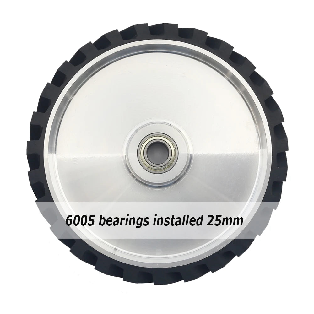 10“/12”/14“ Belt Grinder Contact Wheel 250/300/350mmx50mm Rubber Coated Wheel DIY Sander Parts