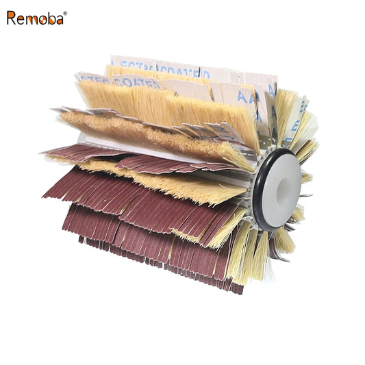 Dia. 200mm x L. 220mm x Hole 25.4mm Sisal Abrasive Sanding Cloth Polishing Wheel Brush for Wood Board Grinding Buffing