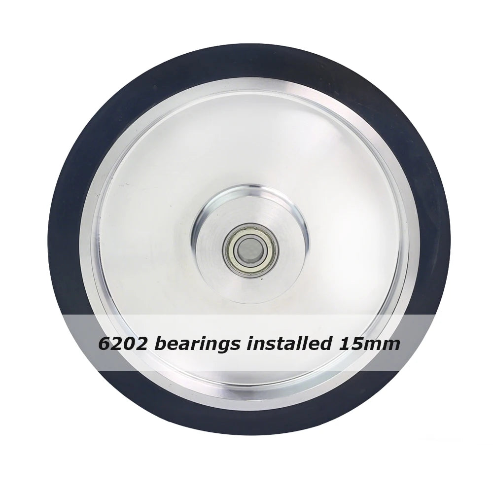 1 piece 10"*2" Rubber Contact Wheel 250x50mm Blet Grinder Idler Wheel Sanding Bands Polishing Wheel
