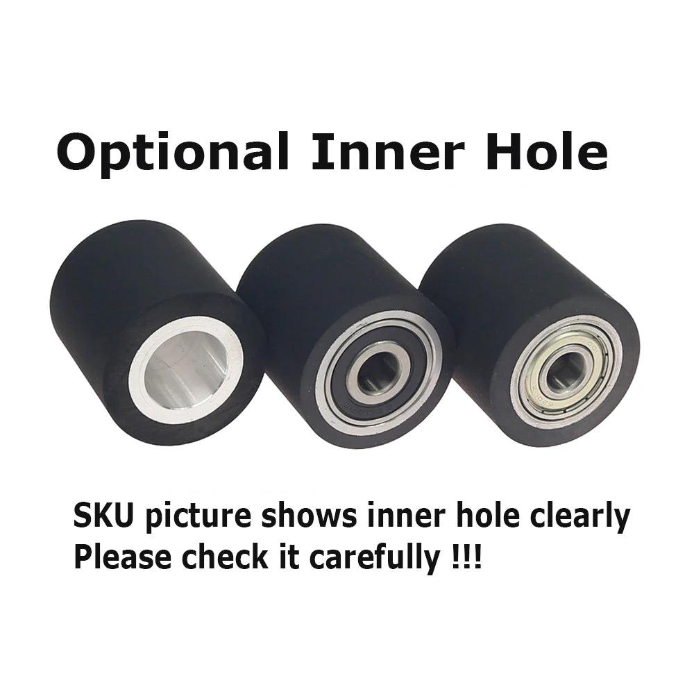 1 piece Dia.50mm/75mm/100mm*50mm Width Small Rubber Coated Aluminum Wheel Belt Grinder Idler Active Contact Wheel