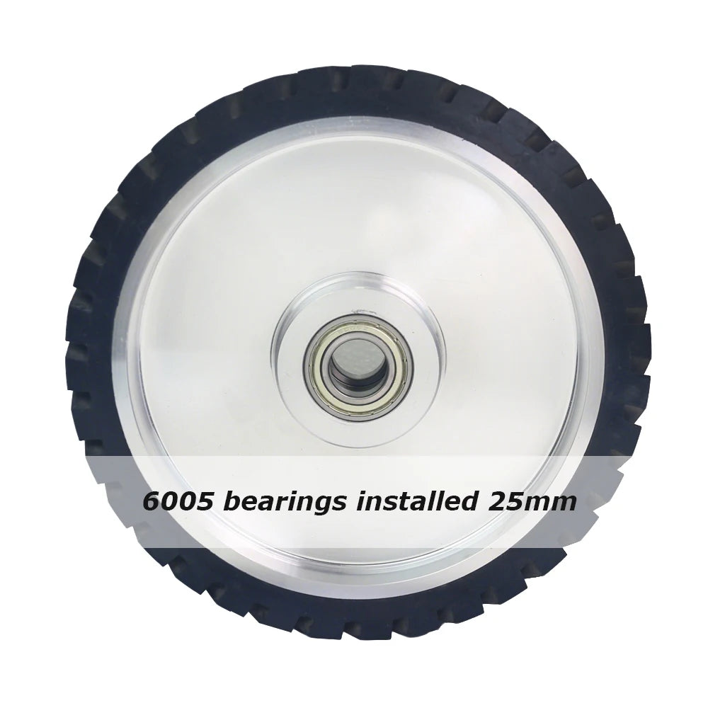 1 piece 10"*2" Rubber Contact Wheel 250x50mm Blet Grinder Idler Wheel Sanding Bands Polishing Wheel