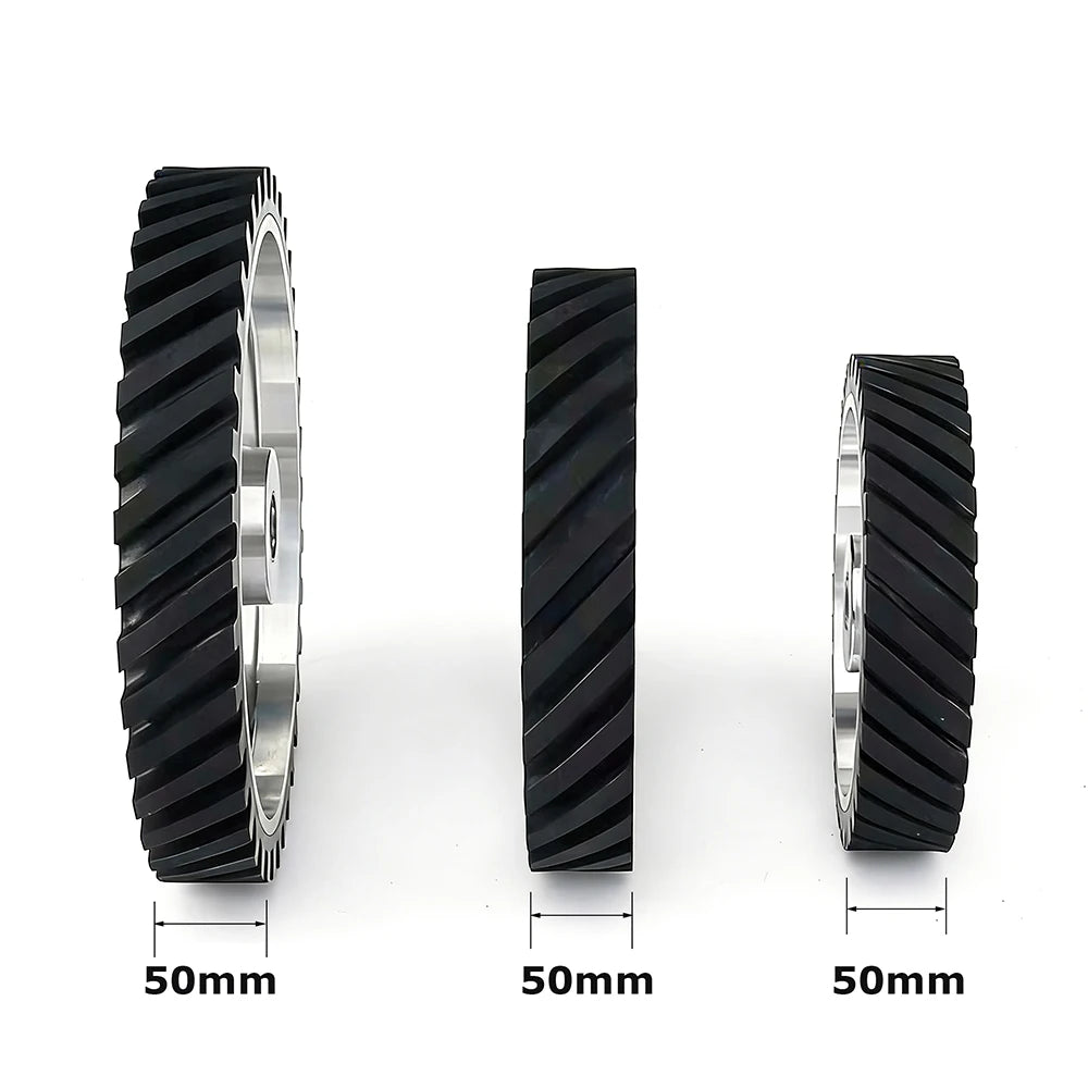 10“/12”/14“ Belt Grinder Contact Wheel 250/300/350mmx50mm Rubber Coated Wheel DIY Sander Parts