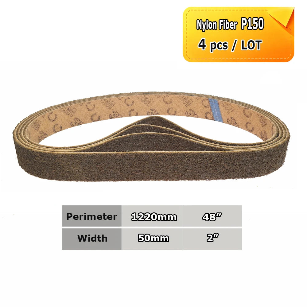 2x48" Grinder Polishing Belts 1220x50mm Sanding Bands, Non-woven Nylon Fiber, Wool Felt, 305EA A3 A5, 237AA A6 A16 A30 A65