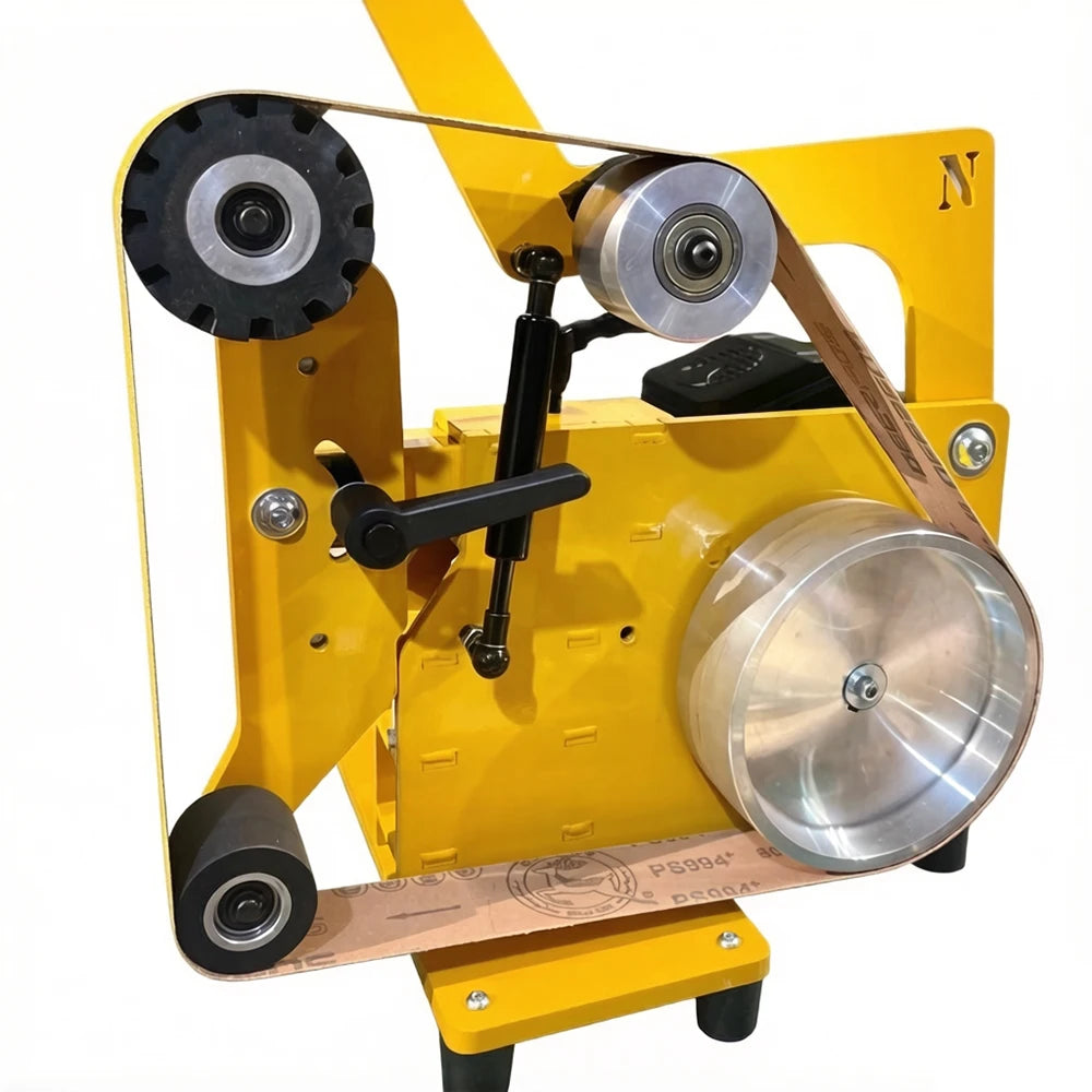 1 piece Rubber-coated Contact Roller Belt Grinder Idler Wheel Spindle / Threaded Rod Attachment