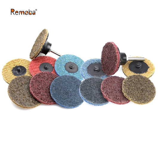 2"/3" R-Type Quick Change Non-woven Nylon Linen Abrasive Sanding Disc for Metal Deburring Finishing Brushing Polishing
