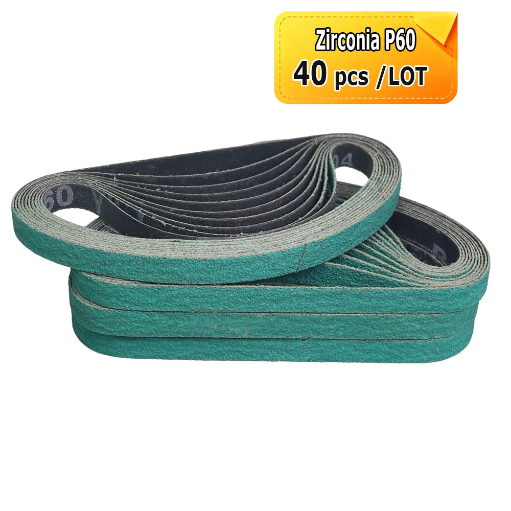 1/2 x 18" Sanding Belt 457x13mm Abrasive Grinding Belts Zirconia P40 - Aluminum Oxide P1200, A3 - A65, Non-woven Nylon Fiber