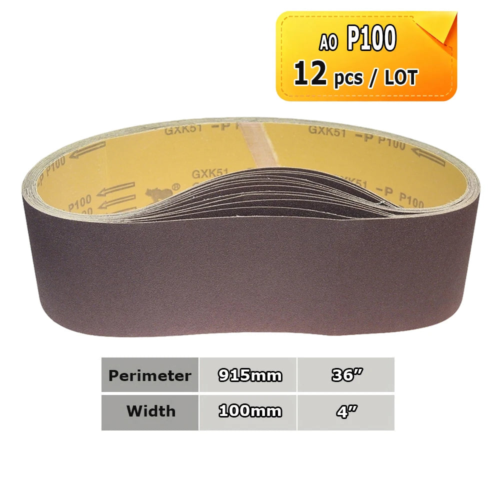 915x100mm Abrasive Sanding Belts 4"x36" Sander Bands Zirconia Ceramic Aluminum Oxide for Metal Grinding Woodworking Polishing