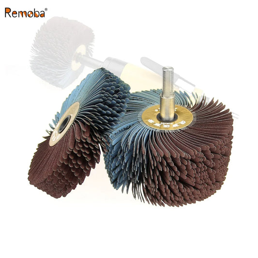 118x60mm/30mm Abrasive Cloth Strips Polishing Brush Wheels Air Polisher Accessories for Wood Grinding Buffing