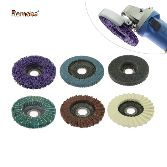 4.5" 115mm Angle Grinder Flap Grinding Discs Abrasive Wheels Non-woven, Nylon Fiber, Zirconia, Felt, Poly Strip