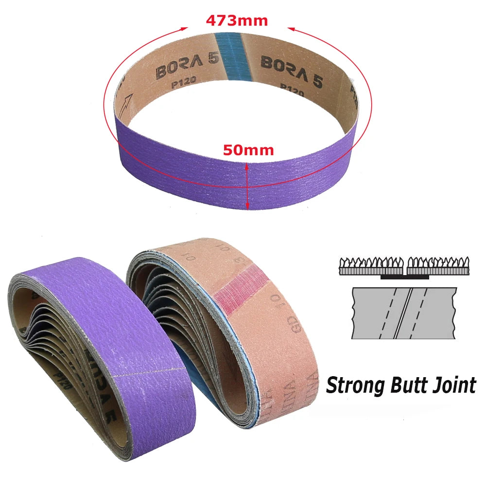 473x50mm Abrasive Sanding Belts Sleeves Ceramic BORA5 Zirconia PZ533 Used on 150x50mm Expansion Wheel