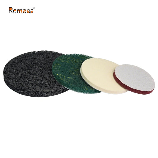 2" - 7" Abrasive Sanding Discs Black Poly Strip P36 Non-woven Polishing Pad P180 P320 P600 Wool Felt Buffing Disk Wax