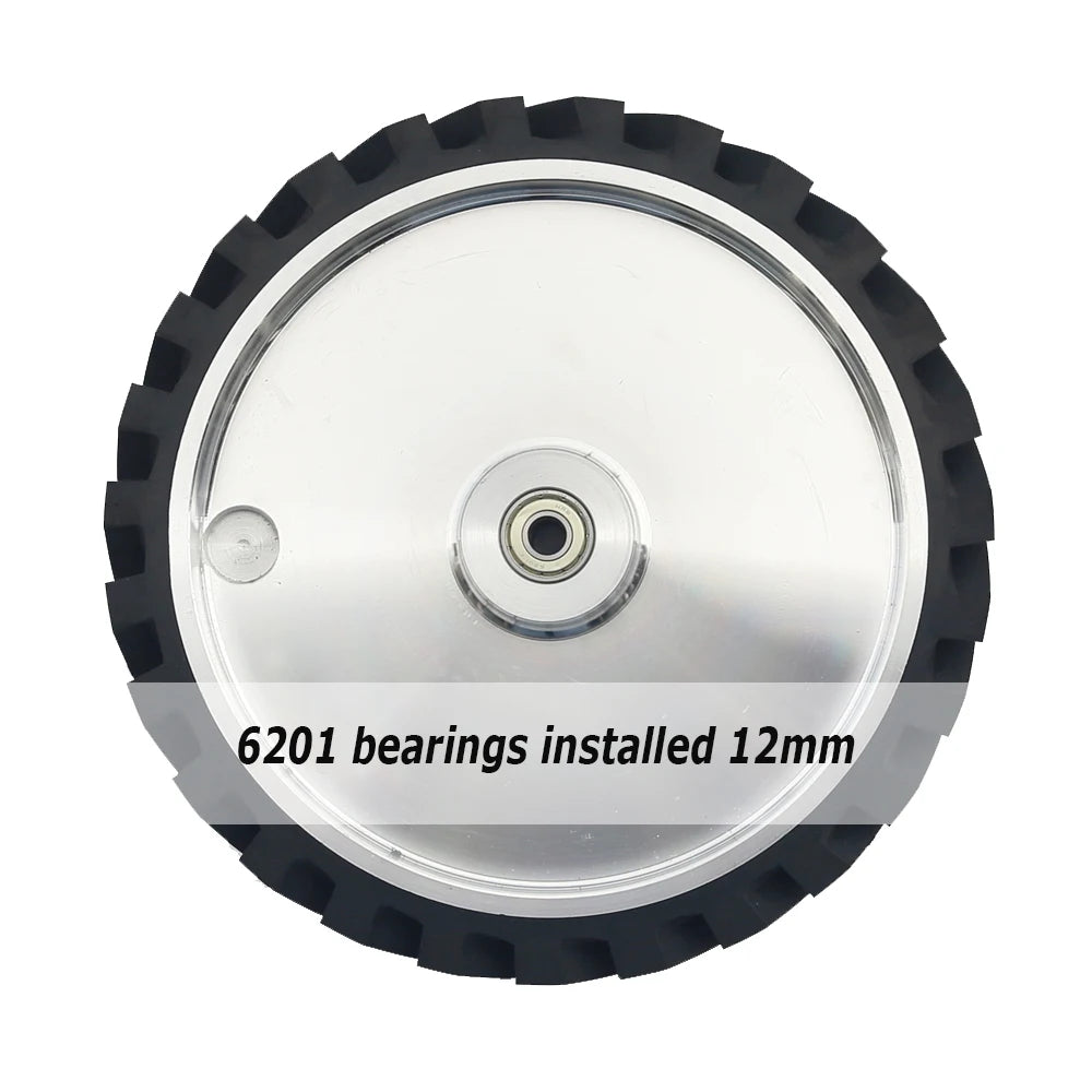 10“/12”/14“ Belt Grinder Contact Wheel 250/300/350mmx50mm Rubber Coated Wheel DIY Sander Parts