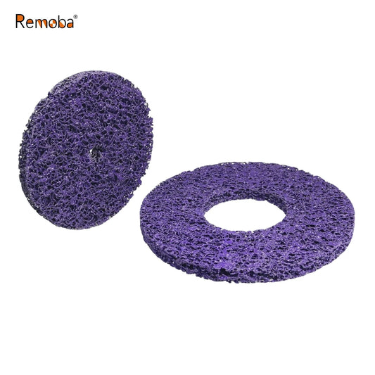 150mm/200mm Purple SiC Nylon Fiber Grinding Discs Poly Strip P46 Abrasive Wheel for Metal Stone Wood Surface Finish