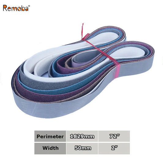 2x72" Abrasive Sanding Belts 1829x50mm, Non-woven Nylon Fiber, Wool Felt, 305EA A3 A5, 237AA A6 A16 A30 A65