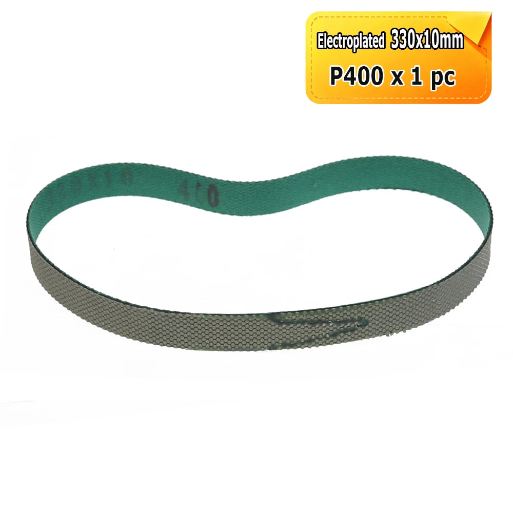 1 piece 330x10mm Electroplated Diamond Abrasive Sanding Belt for Grinding Polishing Glass Ceramics Gemstones Polysilicon