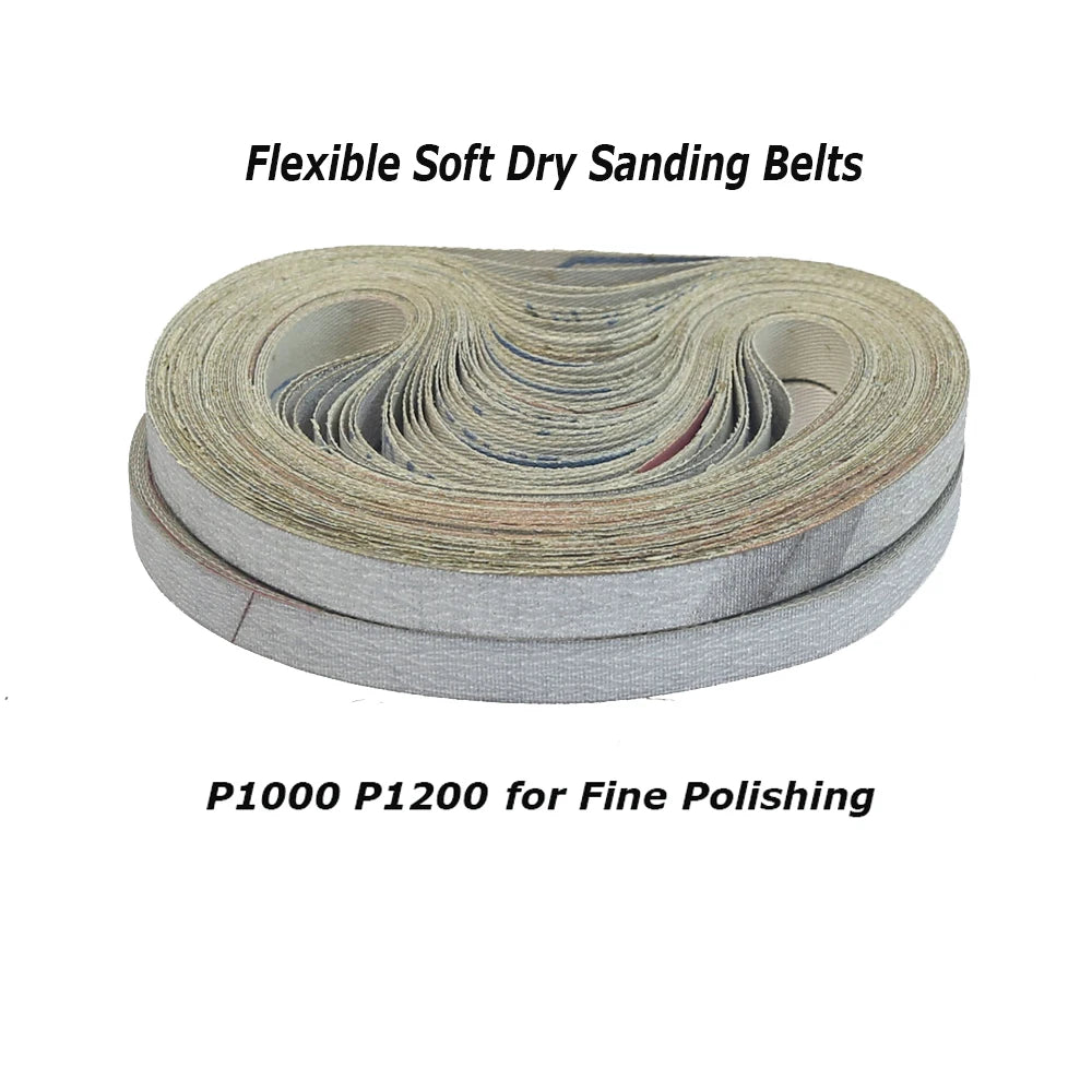 330x10mm Sanding Bands Belts Mini Portable Belt Sander Grinder Accessories AO ZA Non-woven Nylon for Metal Wood Polishing
