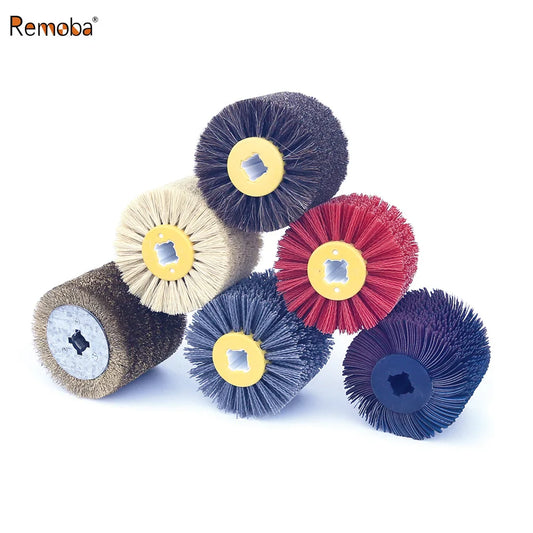 120x100x19mm Woodworking Drum Grinding Polishing Waxing Wheels - Abrasive Wire, Sand cloth Strips, Steel Wire, Horsehair, Sisal