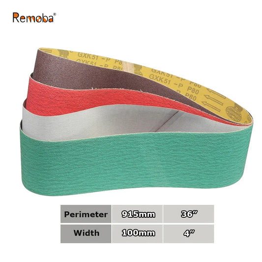 915x100mm Abrasive Sanding Belts 4"x36" Sander Bands Zirconia Ceramic Aluminum Oxide for Metal Grinding Woodworking Polishing