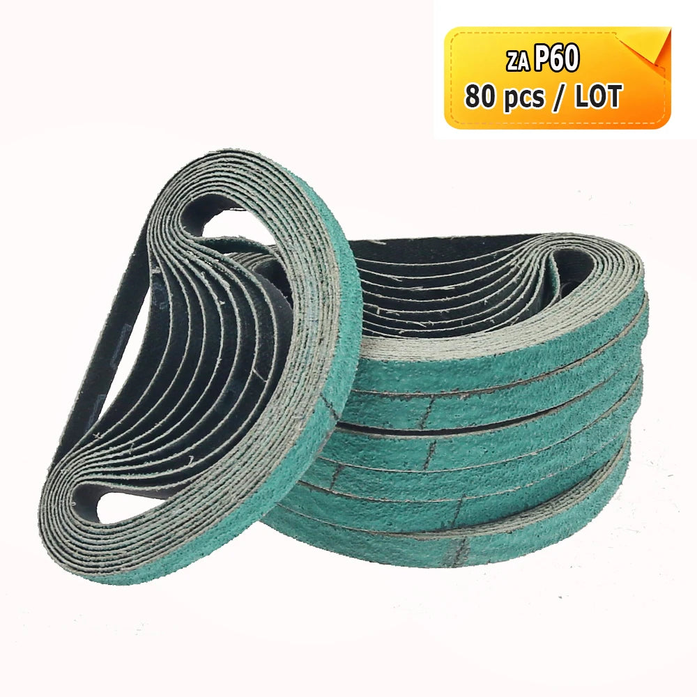 330x10mm Sanding Bands Belts Mini Portable Belt Sander Grinder Accessories AO ZA Non-woven Nylon for Metal Wood Polishing