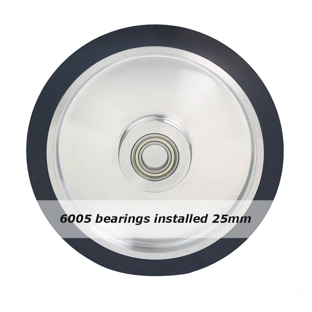 1 piece 10"*2" Rubber Contact Wheel 250x50mm Blet Grinder Idler Wheel Sanding Bands Polishing Wheel