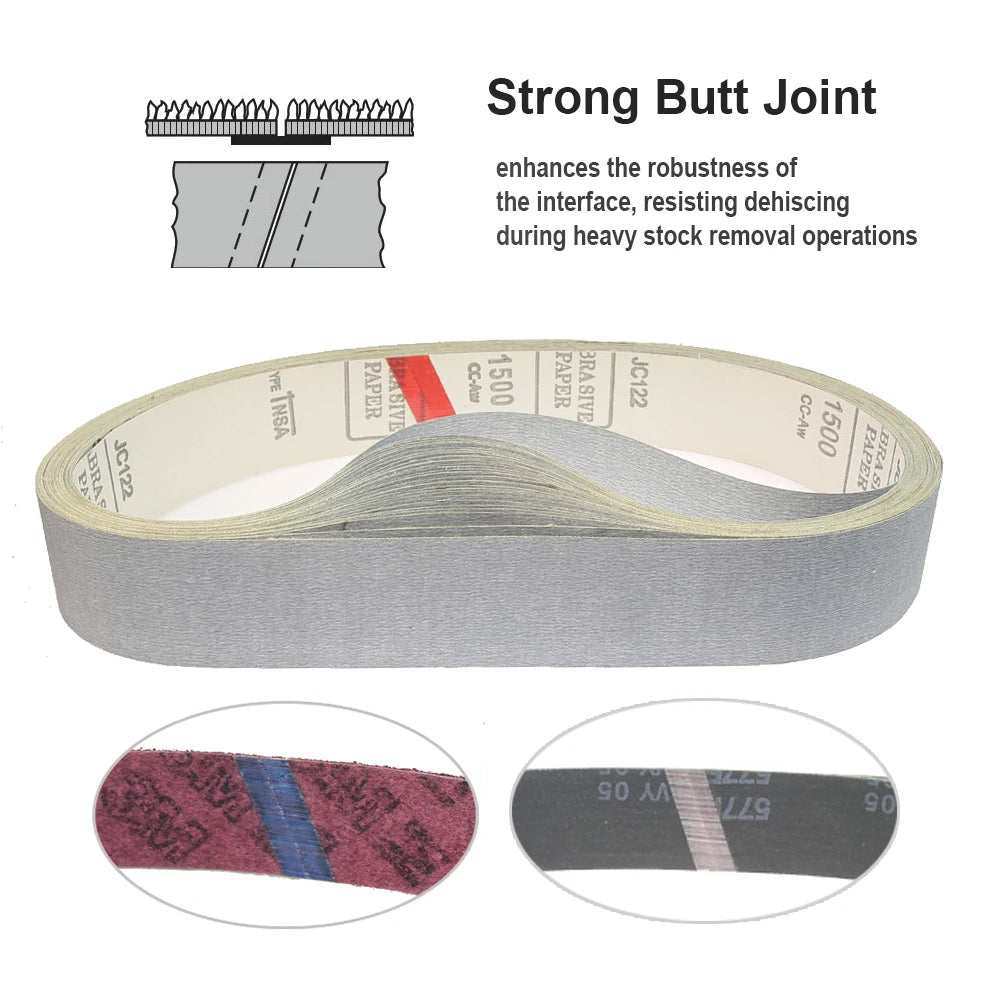 100M/Roll 19mm 67° Sanding Belt Splice Joint Tape Abrasive Band Connector Tape