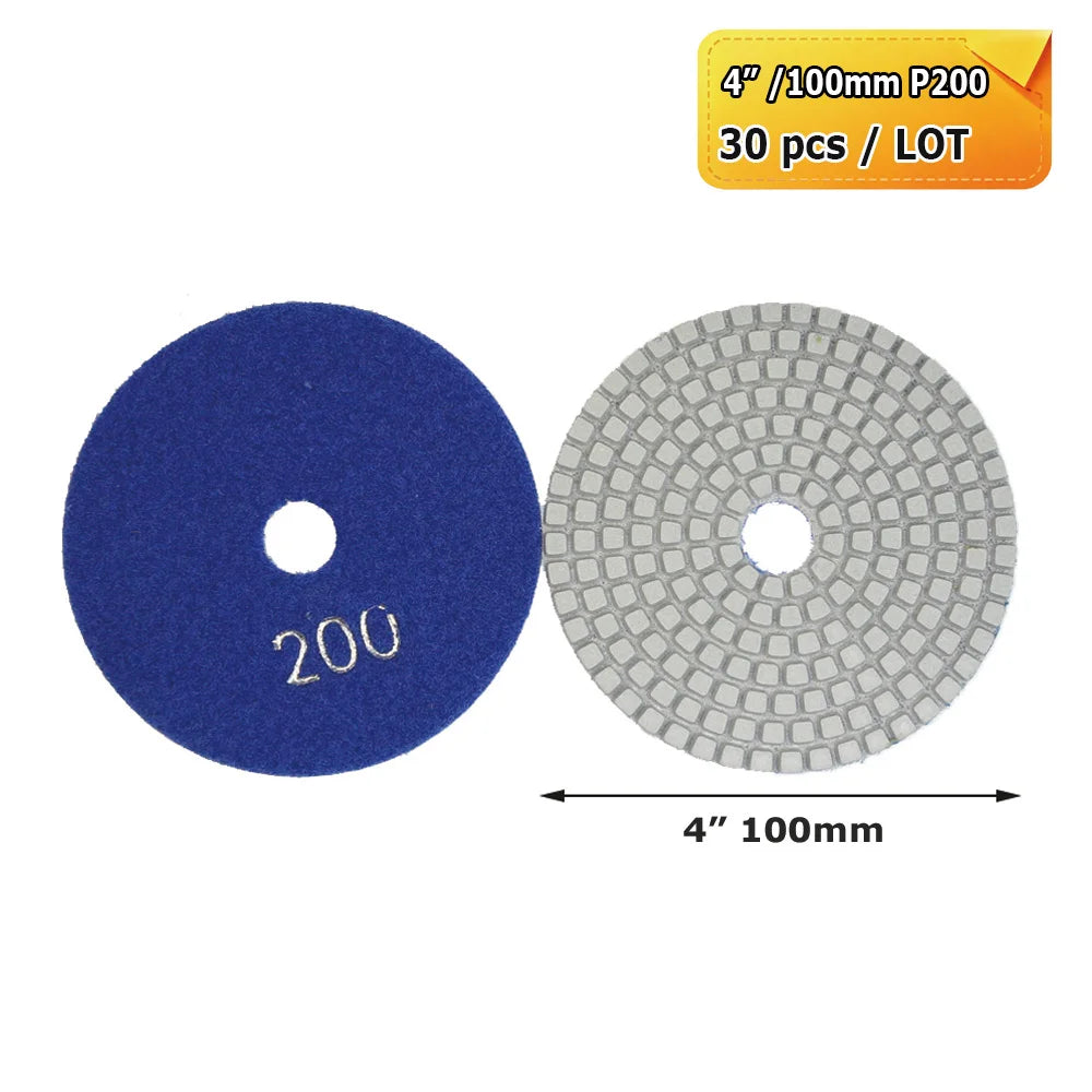 3"/4" Wet Grinding Discs Flexible Diamond Stone Polishing Pads for Ceramic Tiles Marble Finish
