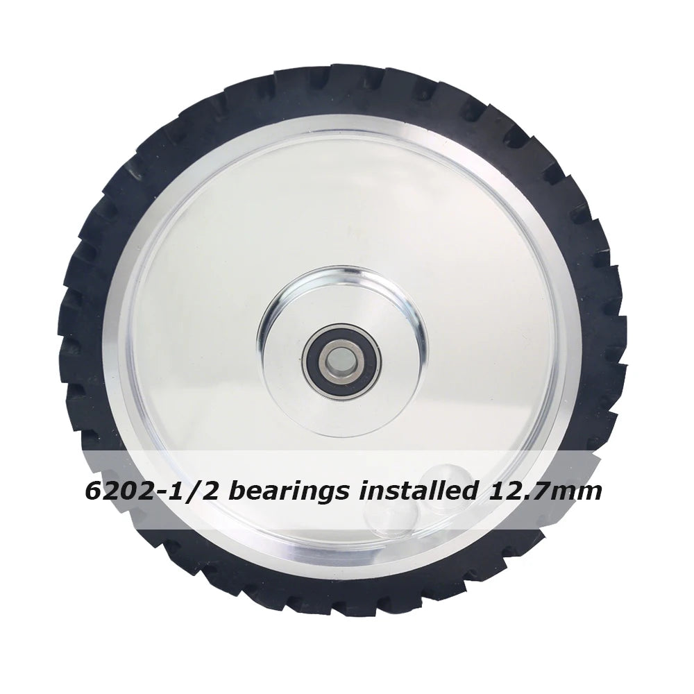 1 piece 10"*2" Rubber Contact Wheel 250x50mm Blet Grinder Idler Wheel Sanding Bands Polishing Wheel